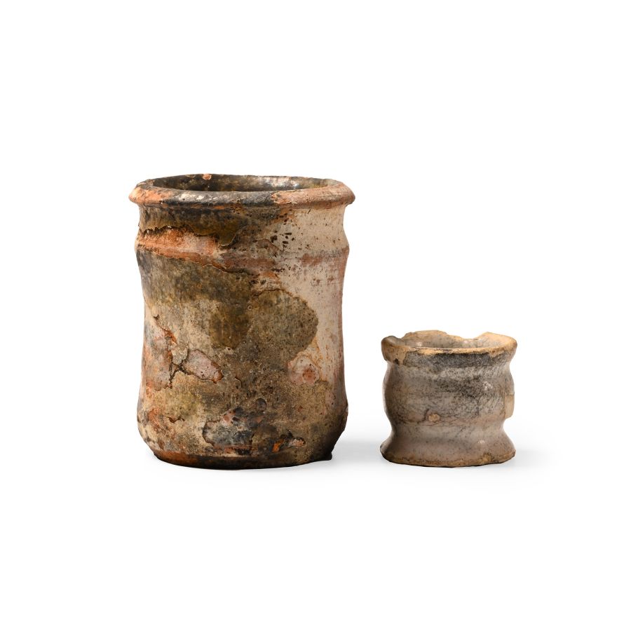 Post Medieval 'Thames' Glazed Terracotta Jar Group