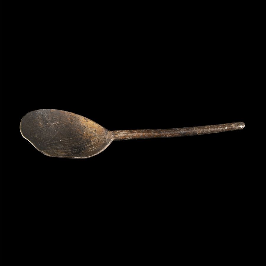 Post Medieval 'Thames' Pewter Slip Top Spoon with M B