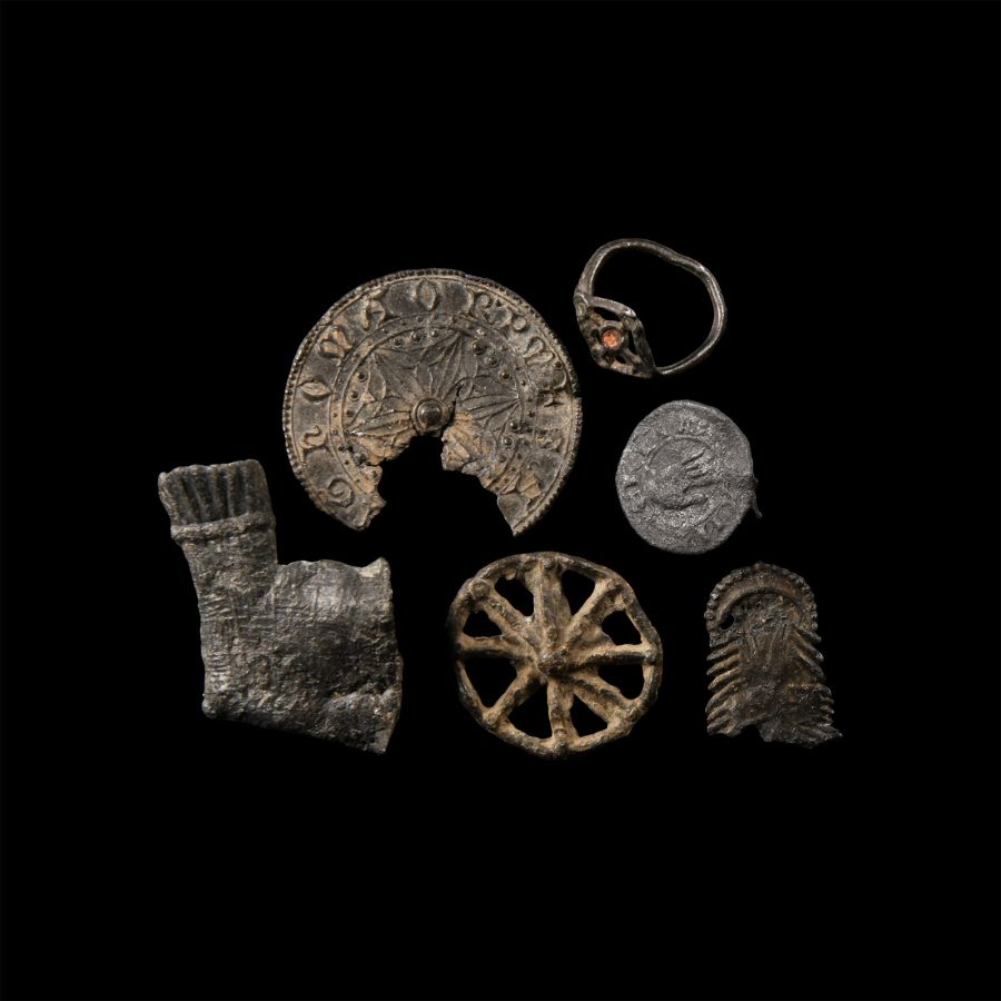 Medieval Pewter Pilgrim's Badge Group