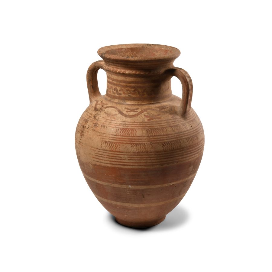 Italo-Geometric Painted Terracotta Amphora