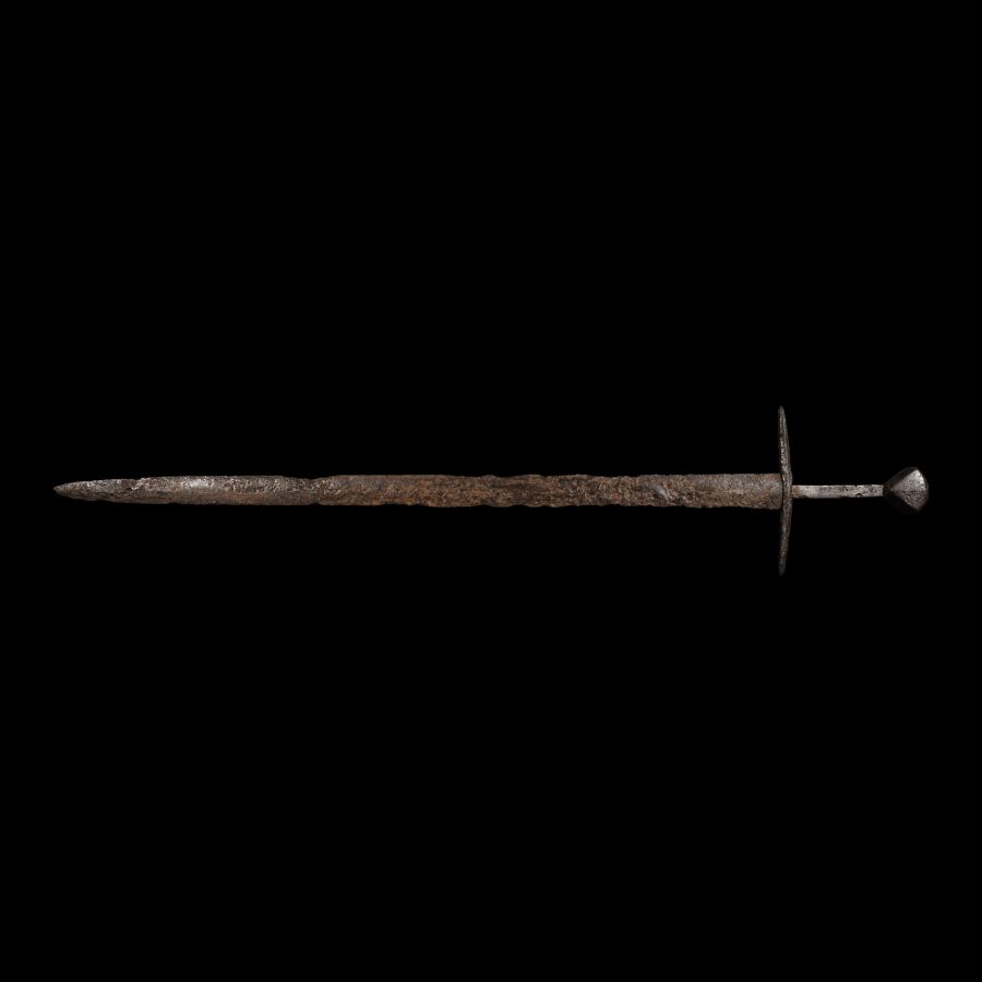 Medieval Iron Hand-And-A-Half Sword