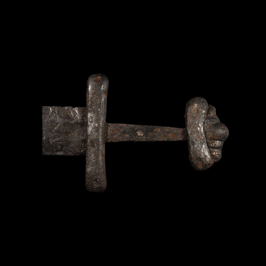 Viking Age Iron Sword with Five-Lobed Pommel