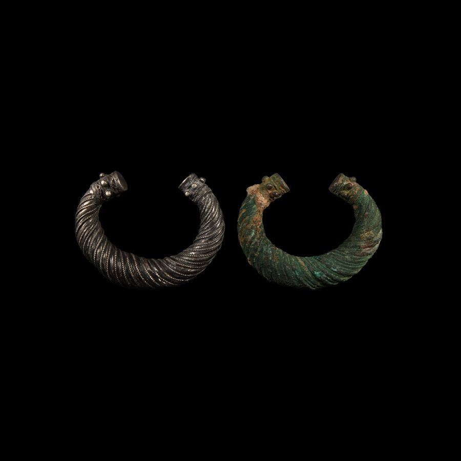 Western Asiatic Silver Bracelet Pair