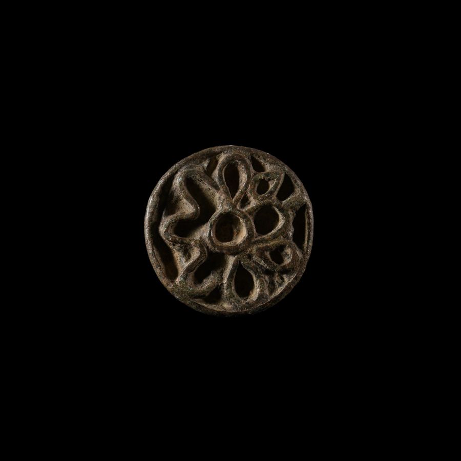 Central Asian Bronze Round Seal Matrix