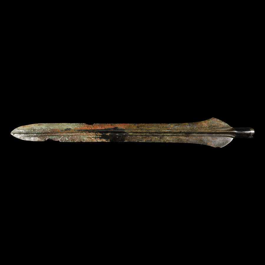 Massive Late European Bronze Age Finely Ribbed Socketted Spearhead