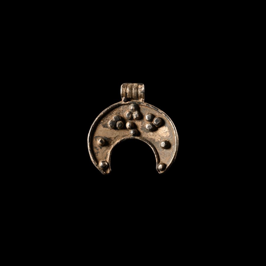 Roman Silver Lunar Pendant