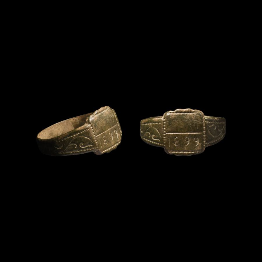 Post Medieval Bronze Ring with Date