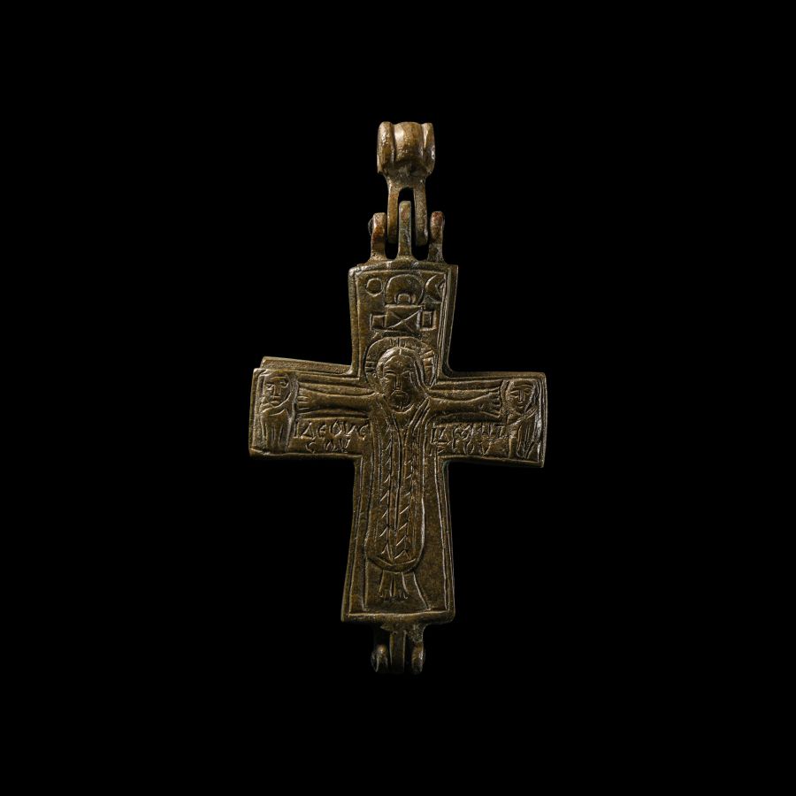 Byzantine Bronze Reliquary Cross