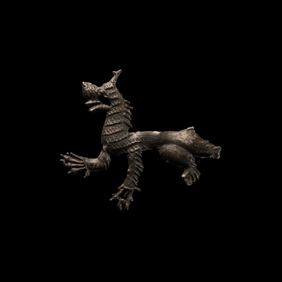 Large Medieval Pewter Lion Retainer's Badge