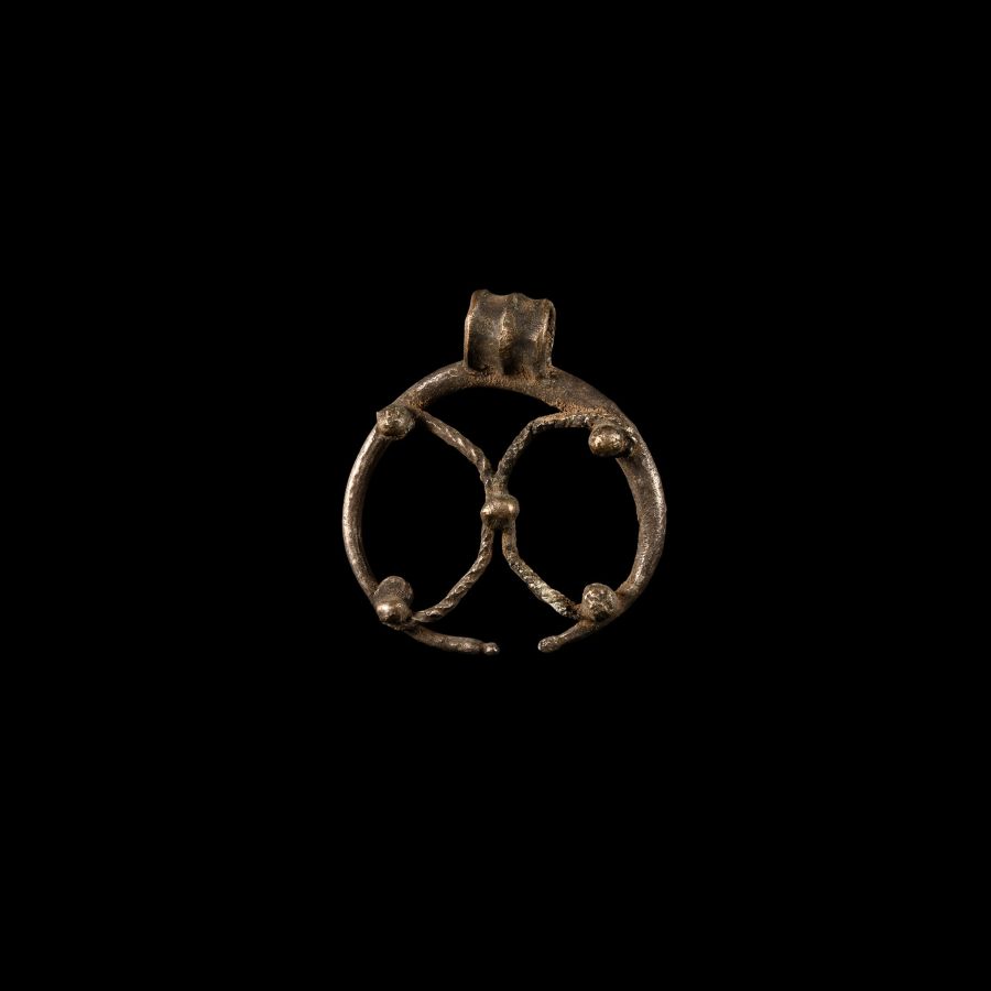 Roman Silver Lunar Pendant