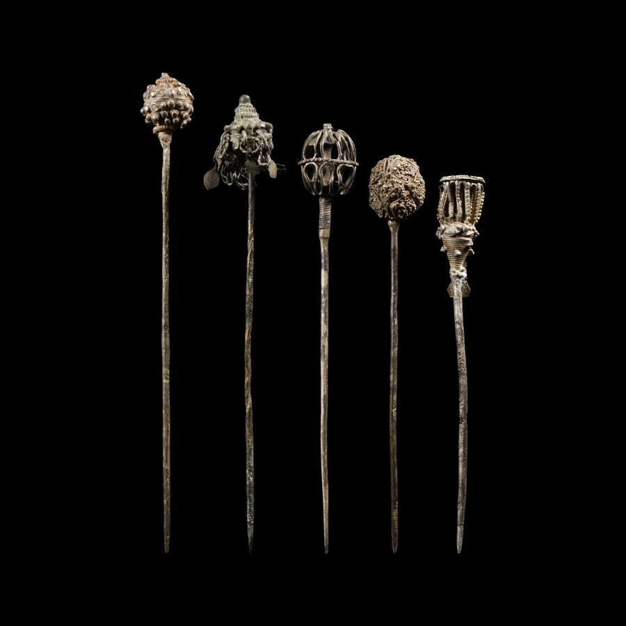 Medieval Silver Hair Pin Group