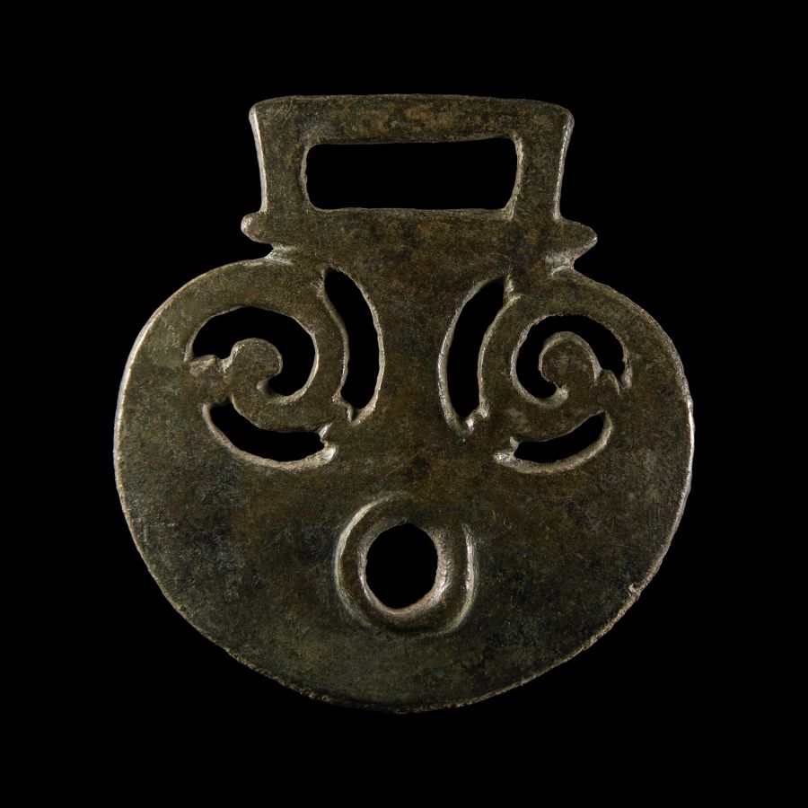Roman Bronze Military Equestrian Pelta Fitting