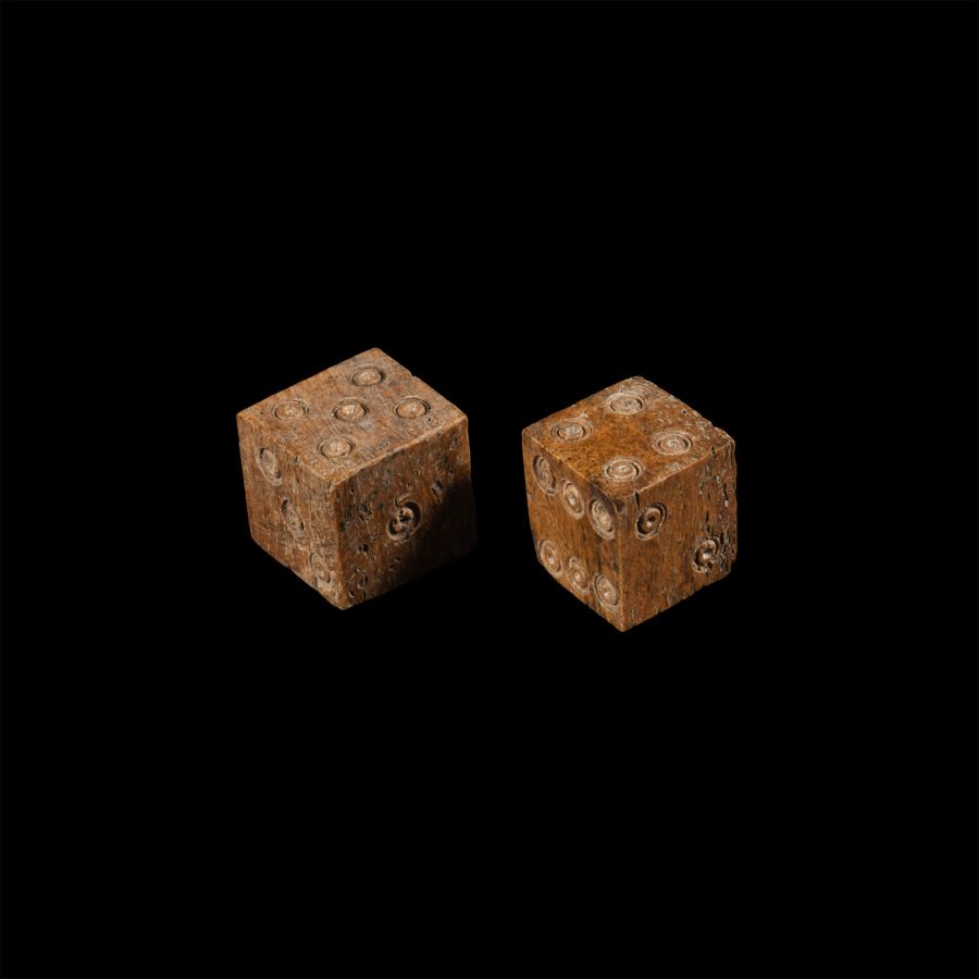 Roman Bone Dice Pair