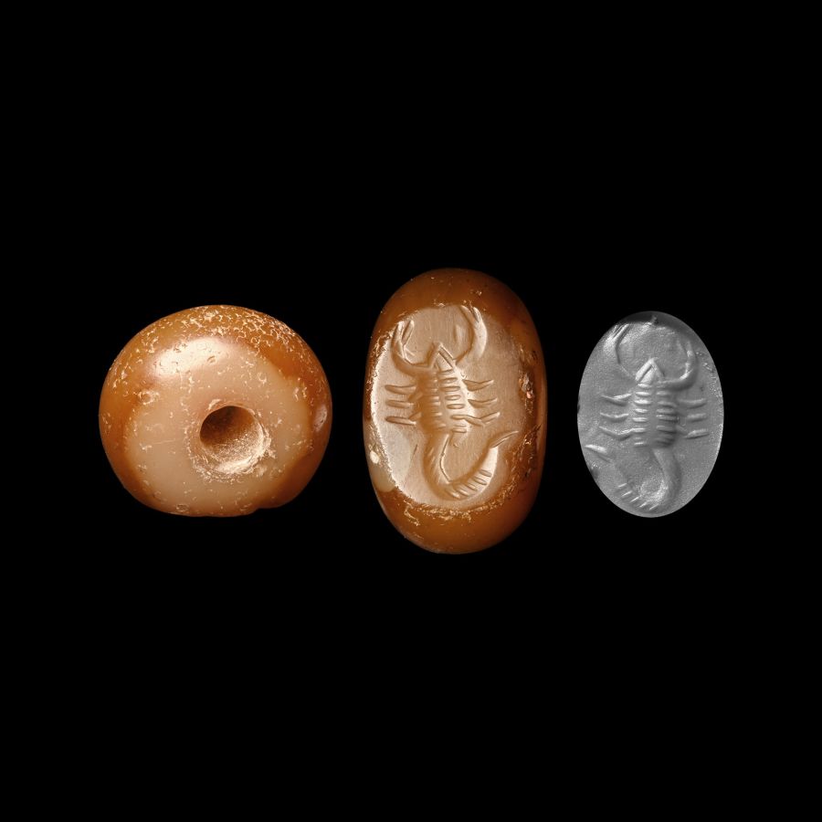 Sassanian Age Stamp Seal with Scorpion