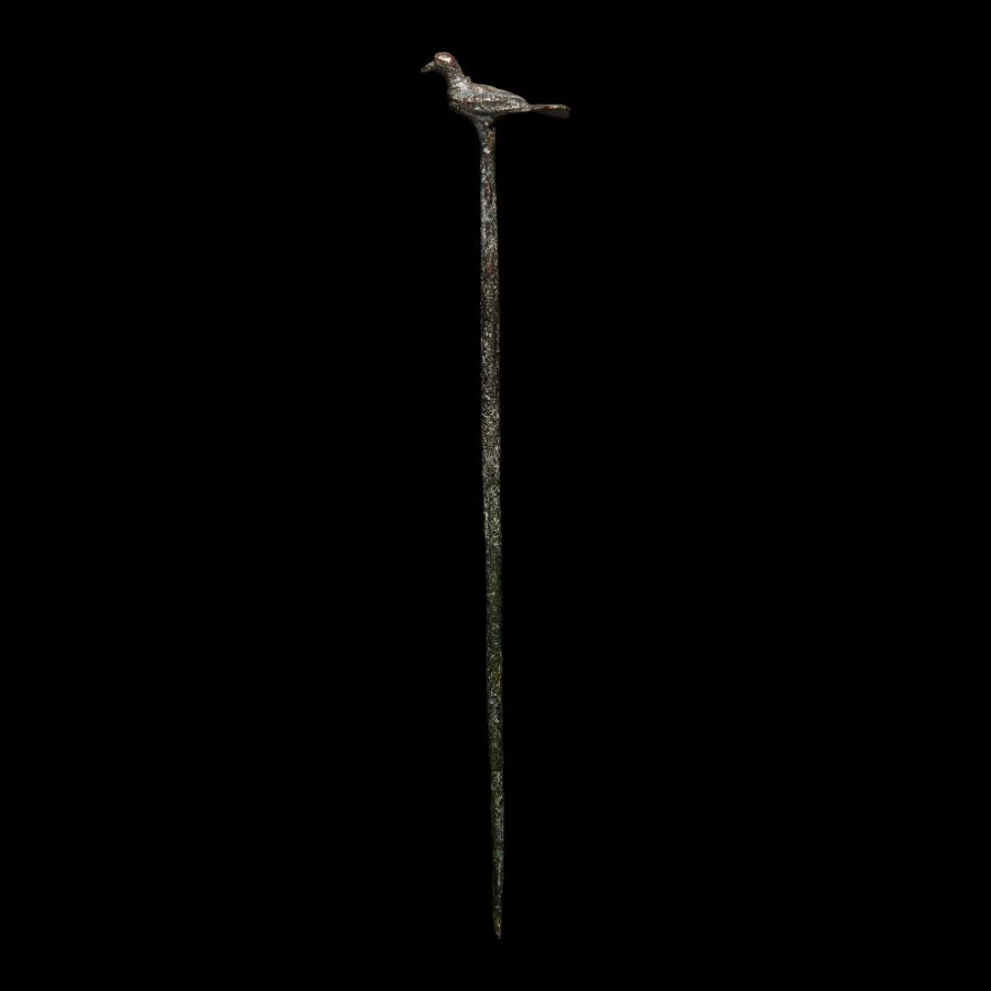 Iron Age Bronze Pin with Bird Finial