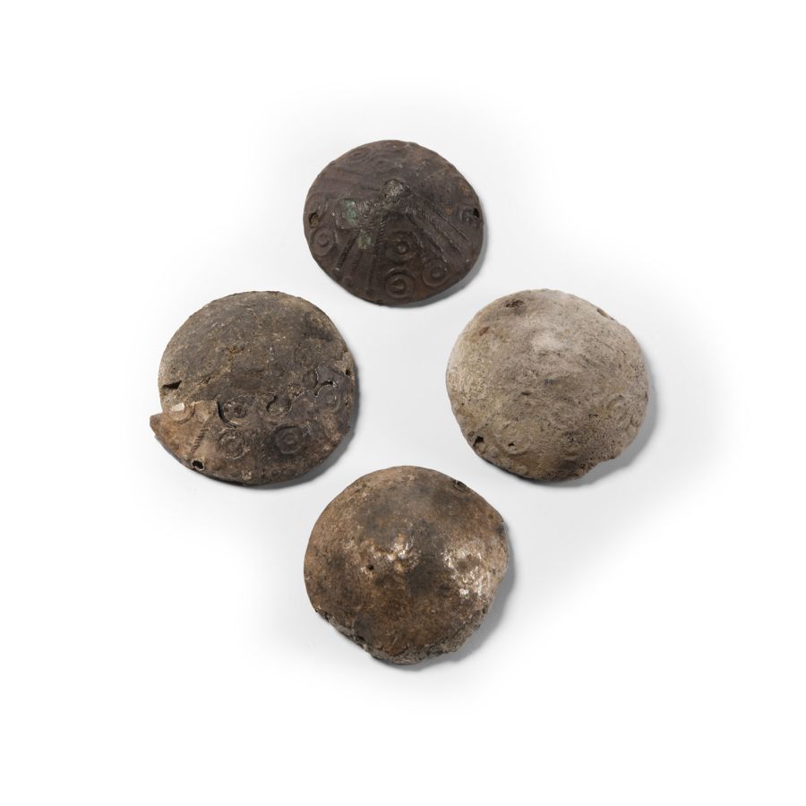 Iron Age Celtic Silver Clad Ceramic Boss Group
