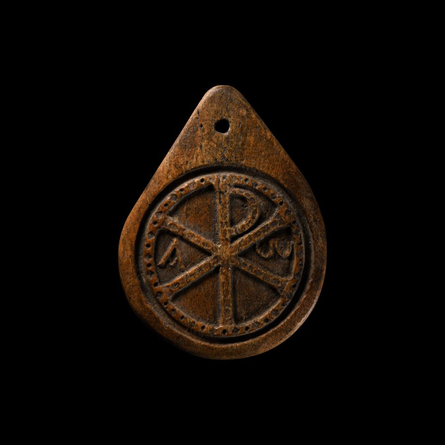 Byzantine Bone Pendant with Chi Rho
