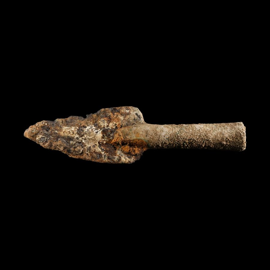Greek Bronze Socketted Spear with Iron Head