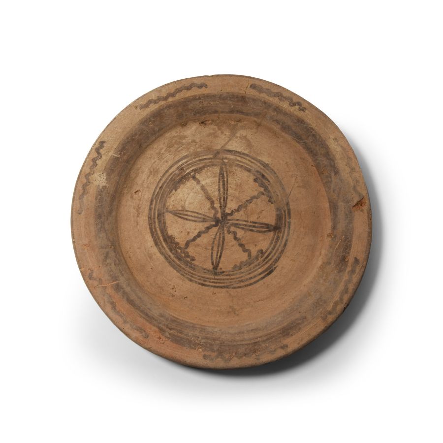 Western Asiatic Ceramic Plate with Star