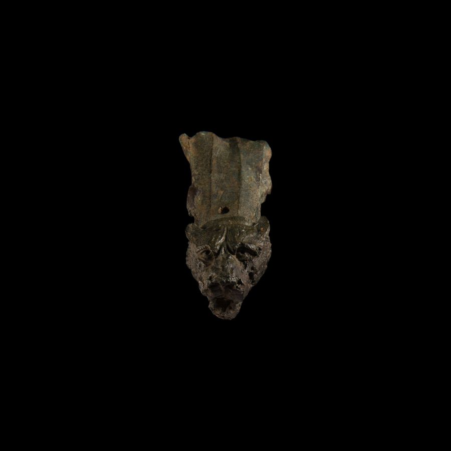 Roman Bronze Lion Fitting
