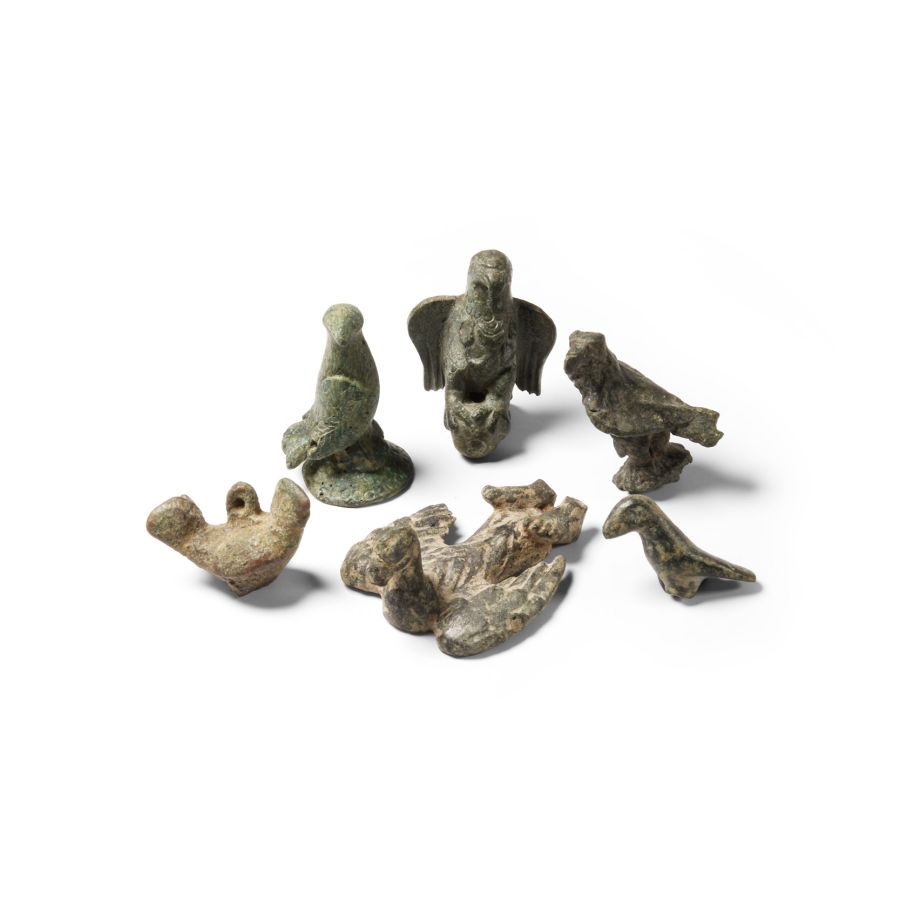 Roman Bronze Eagle Figurine Collection