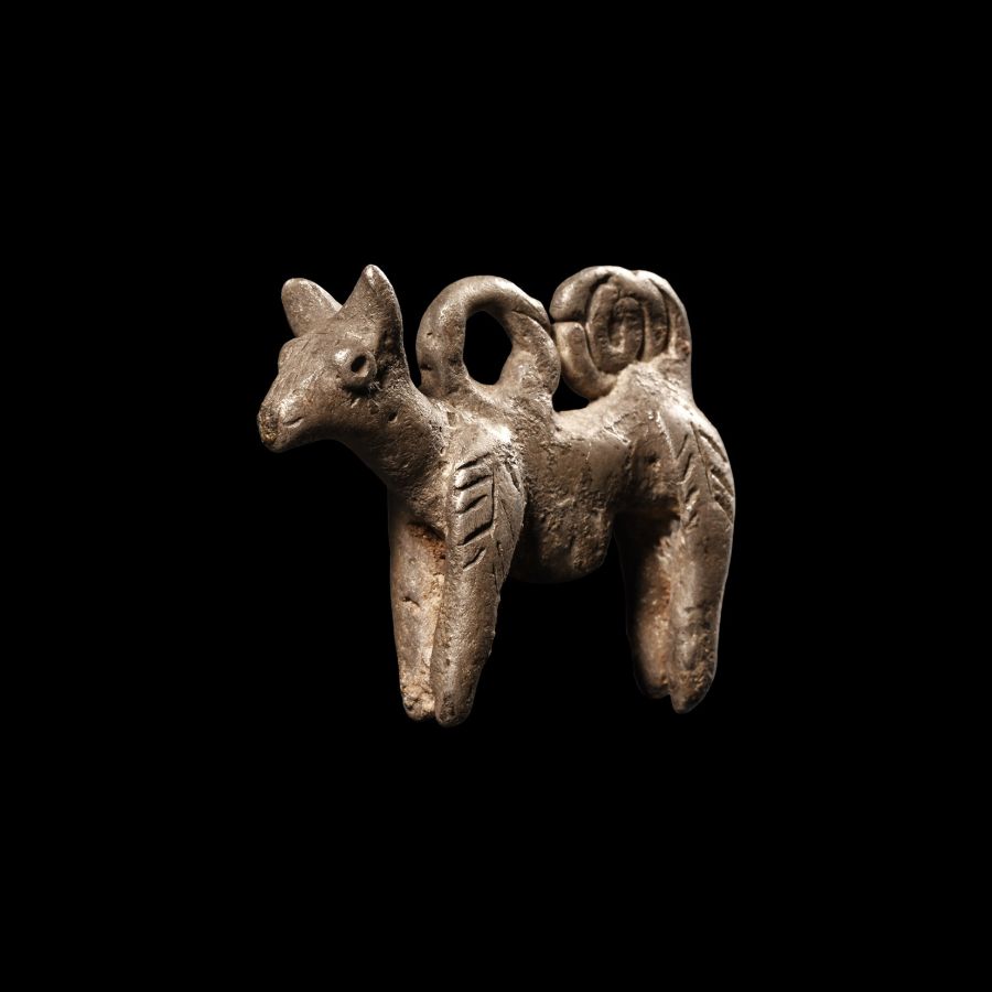 Western Asiatic Silver Animal Statuette