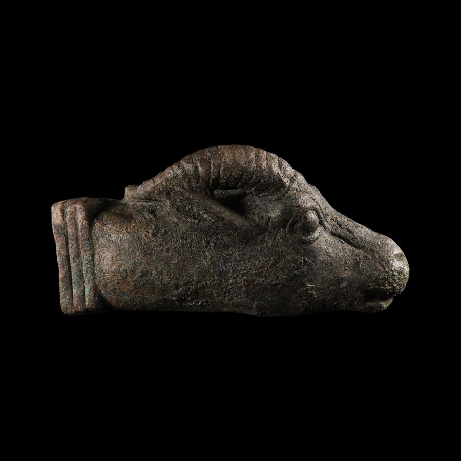 Parthian Bronze Attachment in the Form of a Gazelle's Head