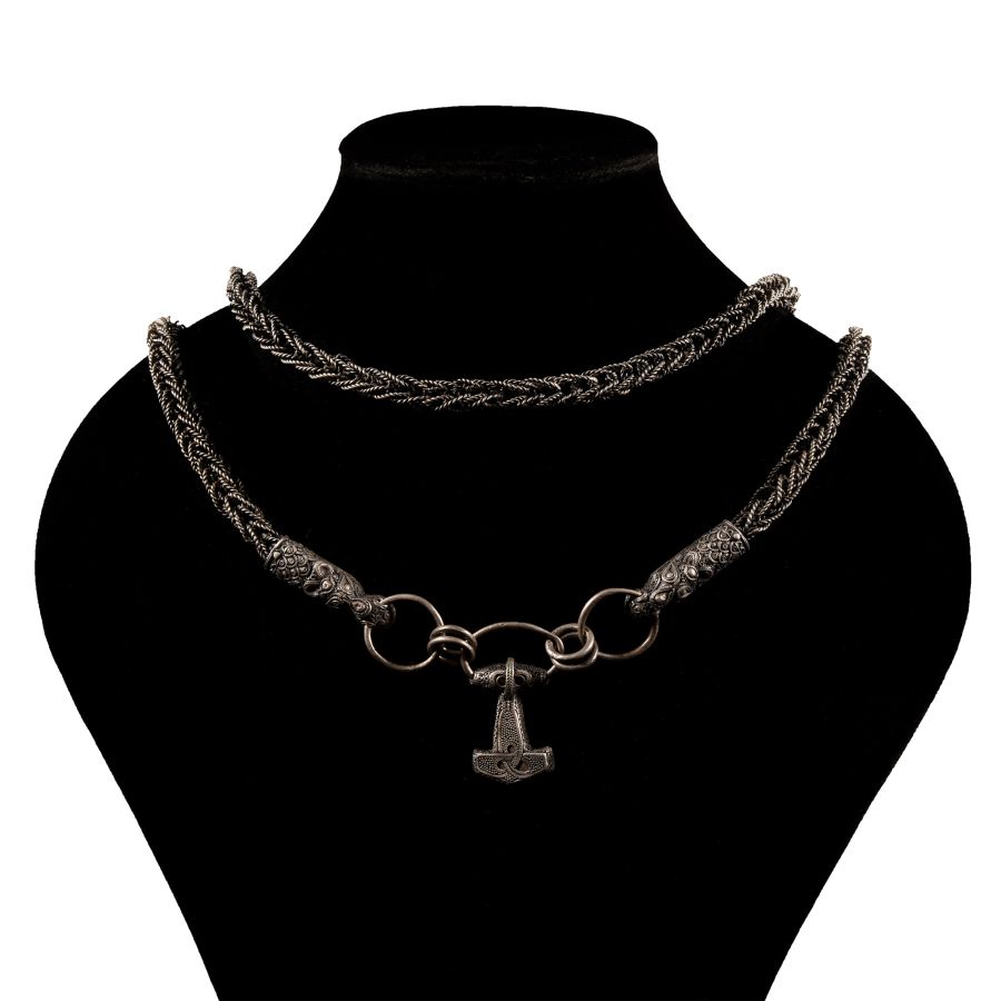Viking Age Silver Thor's Hammer Necklace