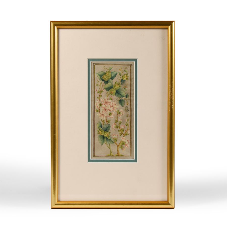 Indian Framed Floral Watercolour Painting