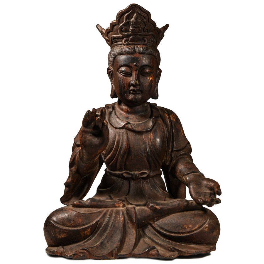 Chinese Bronze Seated Buddha