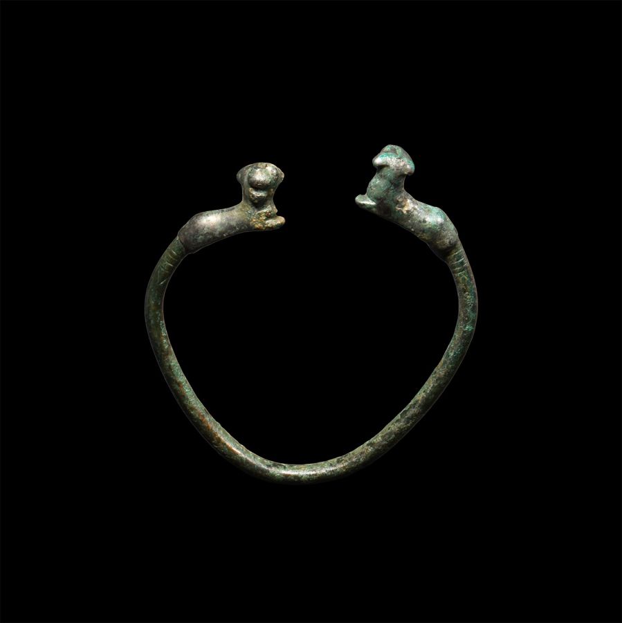 Roman Bronze Bracelet with Panthers