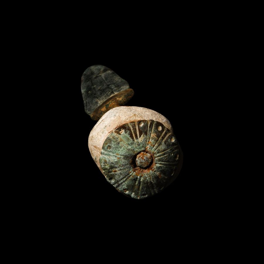Western Asiatic Bronze Dagger with Stone Pommel