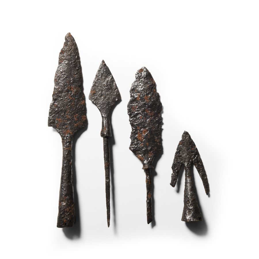 Medieval Iron Arrowhead Group