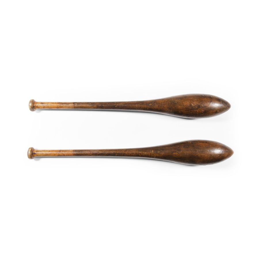 Vintage Wooden Exercise 'Indian' Clubs