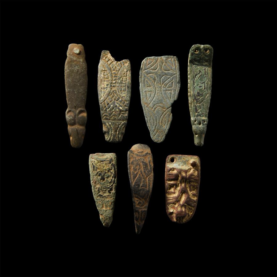 Anglo-Saxon and Viking Bronze Strap End Group