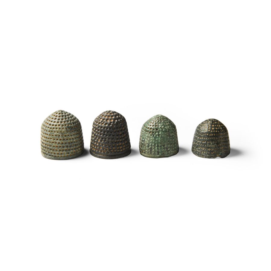Medieval Bronze Beehive Thimble Collection