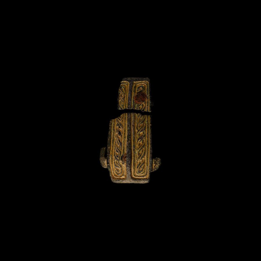 Large Anglo-Saxon Gilt Bronze Mount