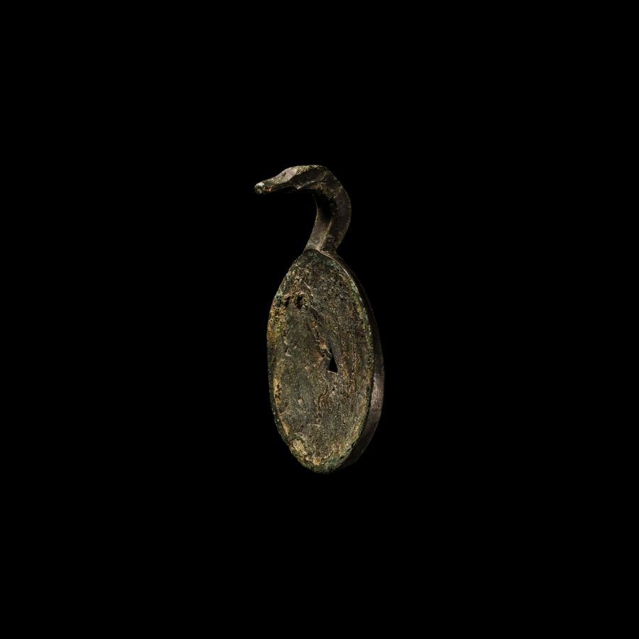 Large Anglo-Saxon Silvered Bronze Hanging Bowl Mount