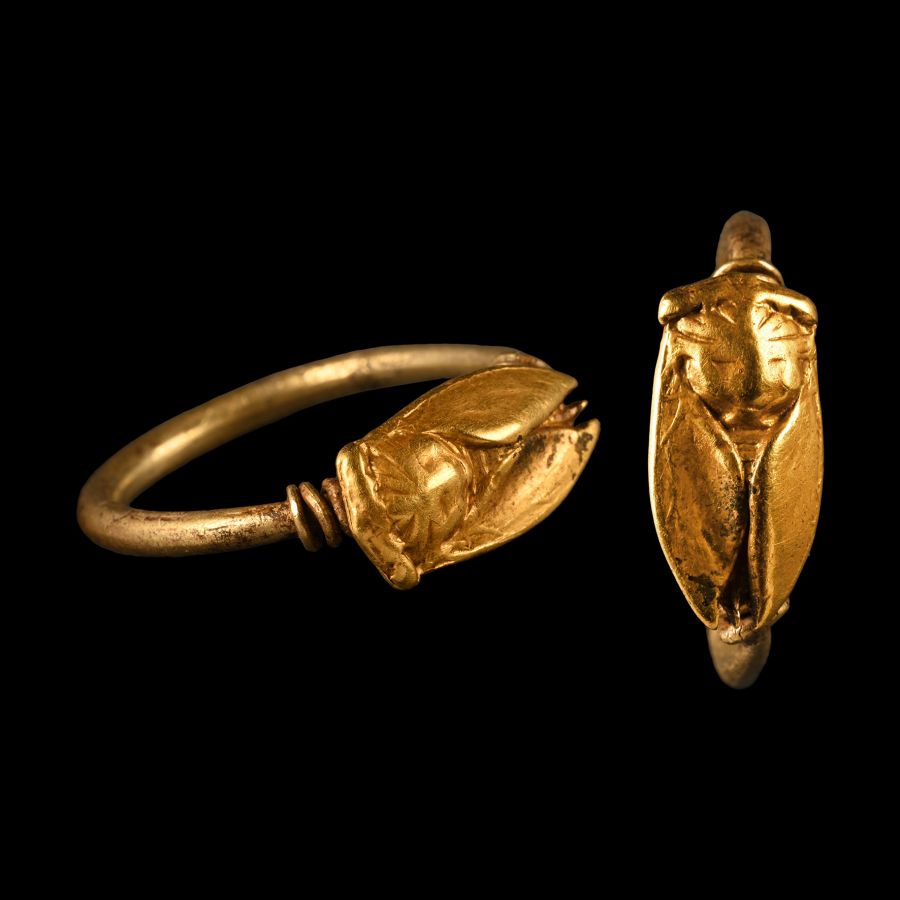 Egyptian Gold Ring with Fly