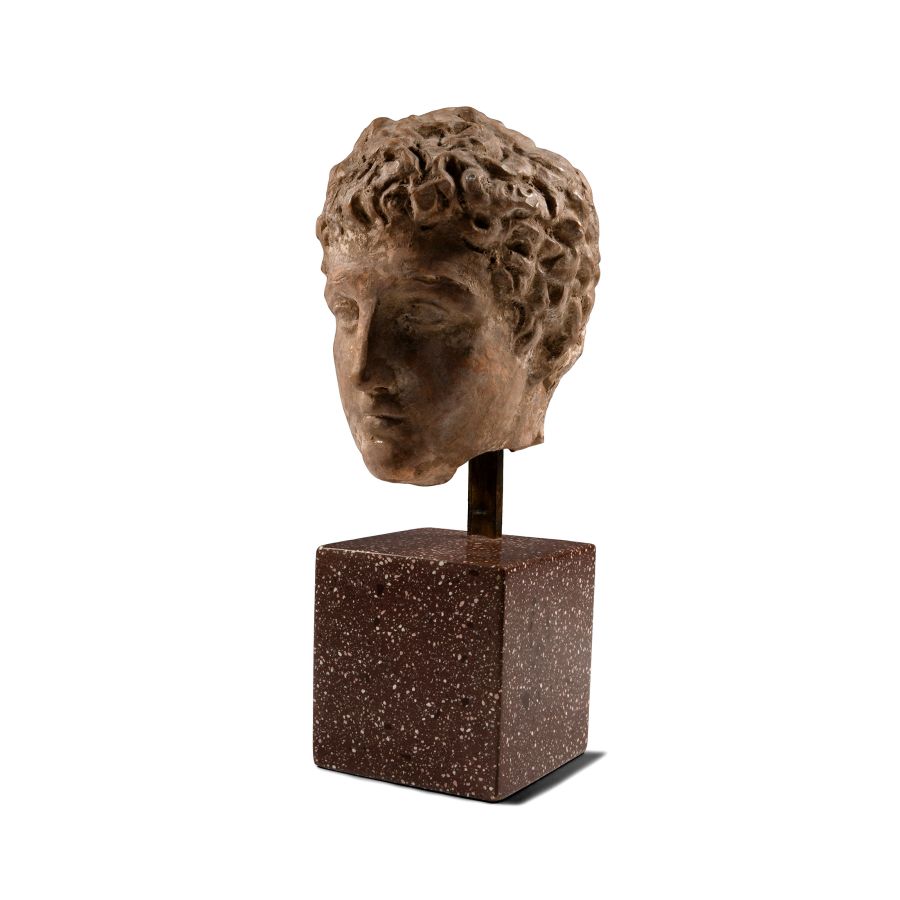 Hellenistic Terracotta Head of a Youth
