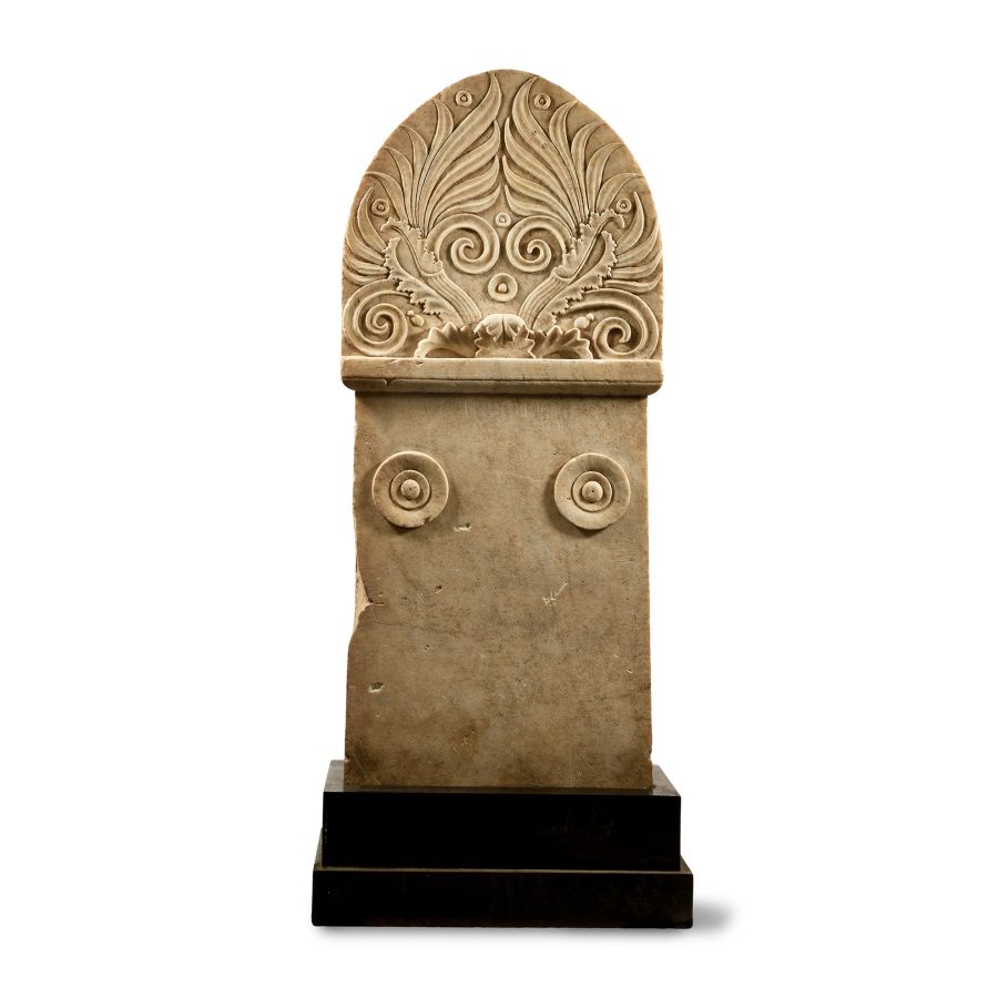Greek Marble Funerary Anthemion Stele