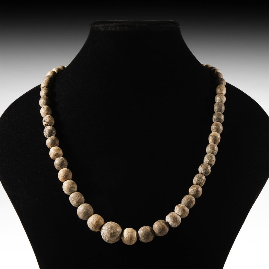 Natural History - Woolly Mammoth Bone Bead Necklace String