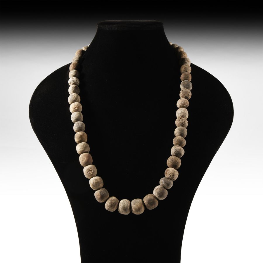 Natural History - Woolly Mammoth Bone Bead Necklace String