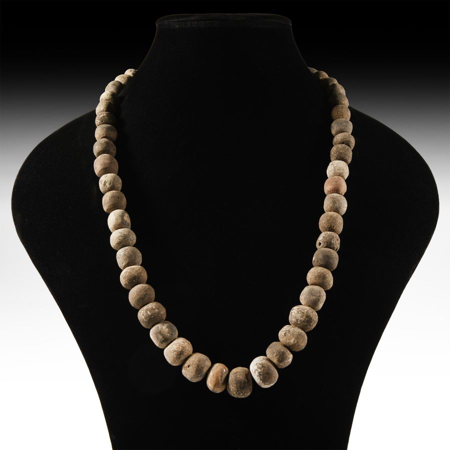 Natural History - Woolly Mammoth Bone Bead Necklace String