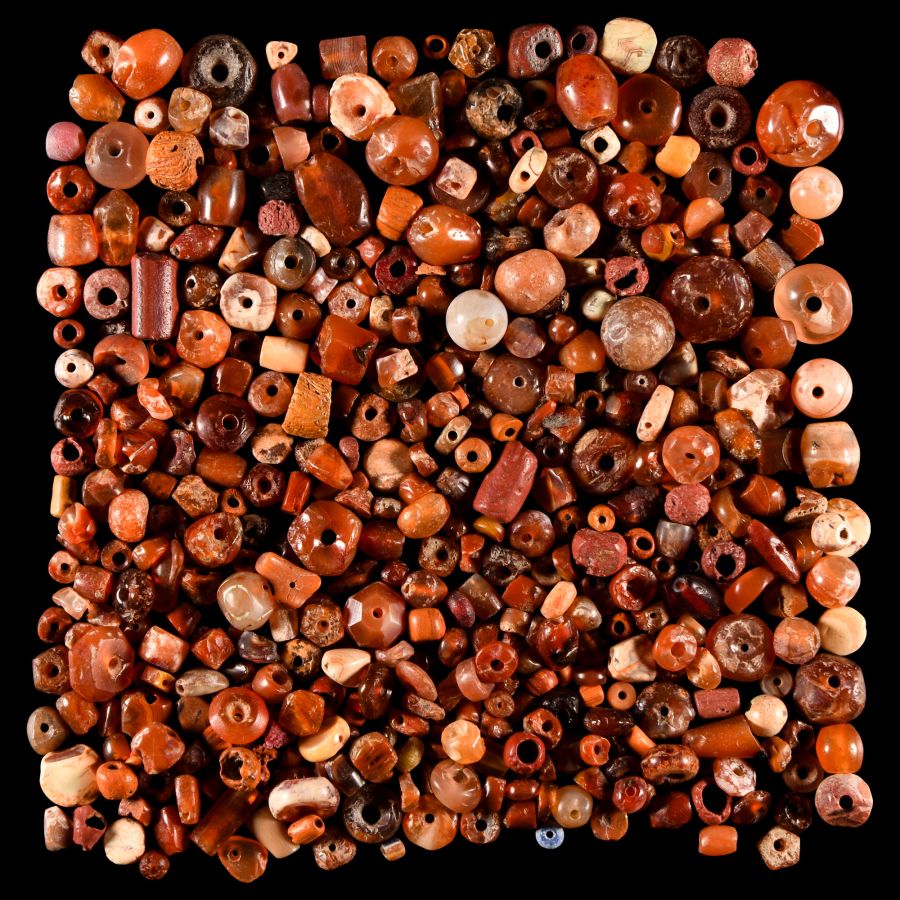 Western Asiatic Carnelian and Other Bead Collection