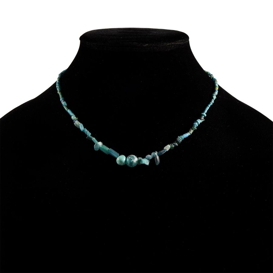 Western Asiatic Blue Glass Bead Necklace String