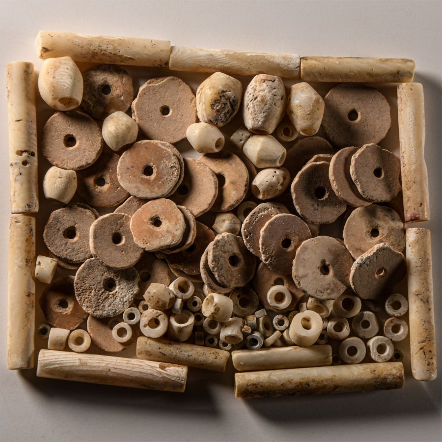 Mesopotamian Shell Necklace Bead Group