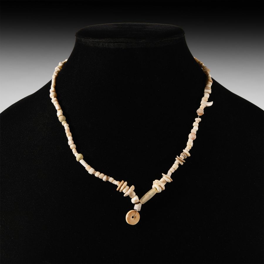 Western Asiatic Stone and Other Bead Necklace