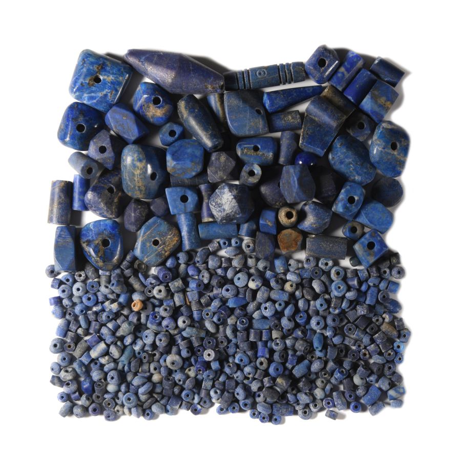 Western Asiatic Lapis Lazuli Necklace Bead Collection