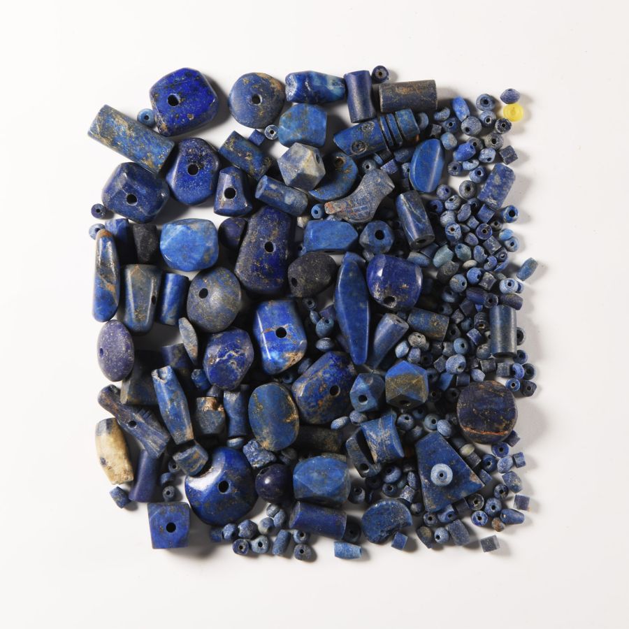 Western Asiatic Lapis Lazuli Necklace Bead Collection